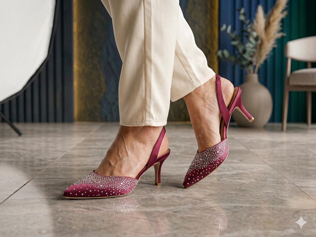 Maroon Dazzle heel