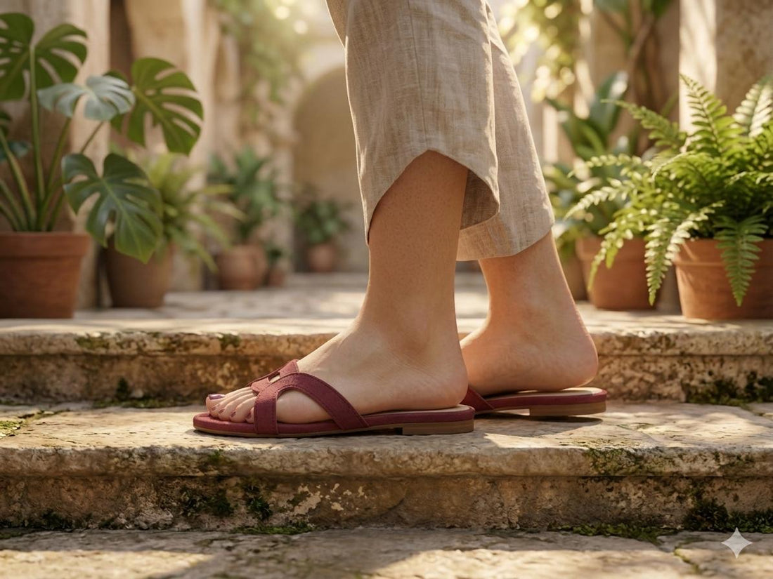 Maroon Earth Line Flats