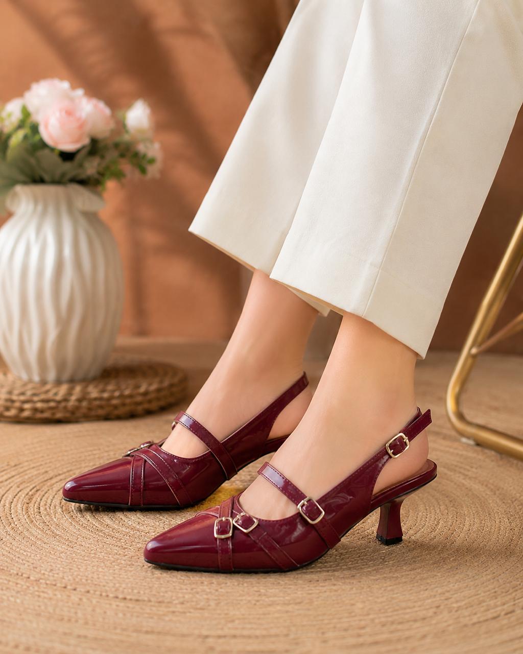 Stiletto Maroon Heel