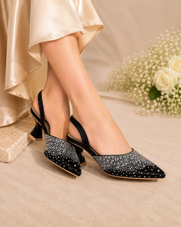 Black Dazzle heel